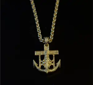 Cross Necklace 14k Gold Affordable Jewelry for Men and Woman: 24'' inch Size USA Shipping ONLY