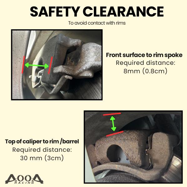 AOOA Racing Caliper Covers Aluminum Brake Caliper Covers Fit for Nissan  Versa(front and rear)