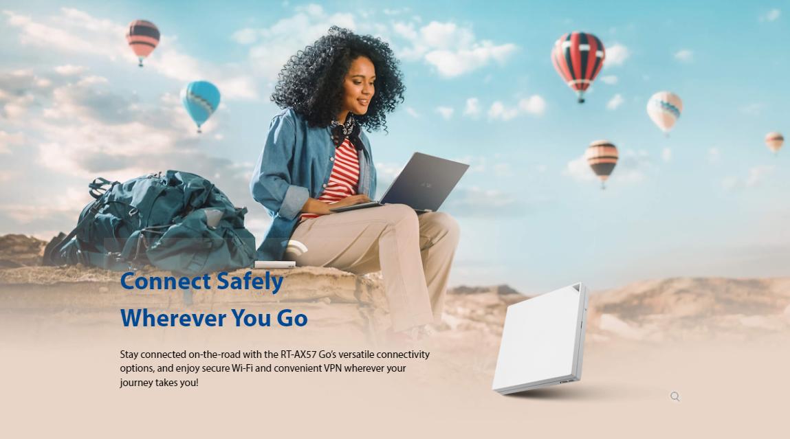 ASUS RT-AX57 Go AX3000 Wireless Dual-Band Gigabit Travel Router