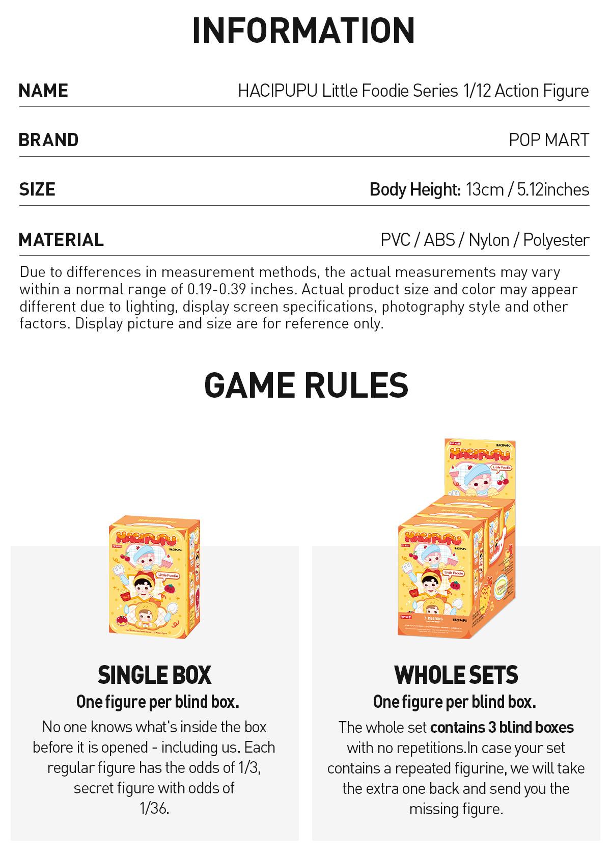 POP MART HACIPUPU Little Foodie Series 1/12 Action Figure