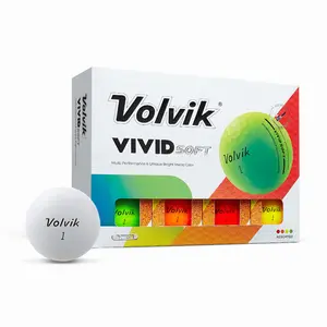 Volvik Vivid Soft Golf Balls - 1 Pack 12 Balls, Vibrant Matte Color Balls