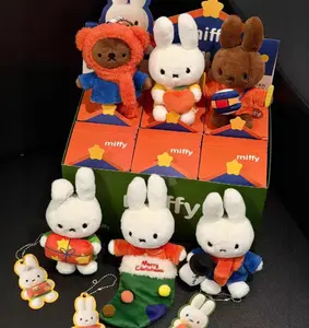 Authentic Miffy Winter Series Plush Keychains, Blind Box Toys, Creative Cute Figurines, Keychains, Gifts Wholesale