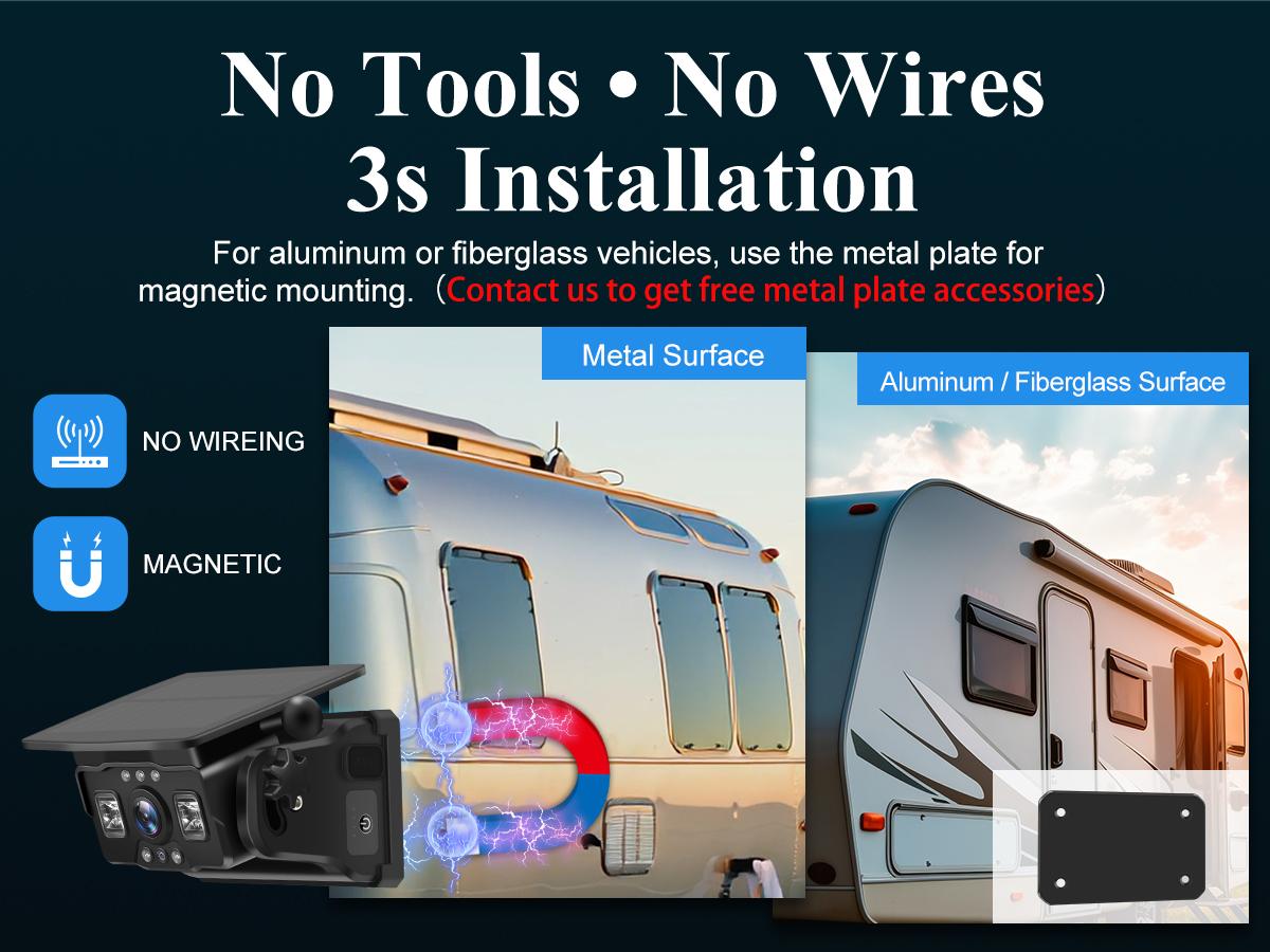 VEKOOTO VK7Pro Magnetic Solar Wireless Backup Camera 7'' IPS Touchscreen HD1080P No Wiring Rechargeable for RV Trailer Camper Car Blind Spot Truck Automotive Backup Camera Easy Install No Tools Needed VEKOOTO VK7Pro Magnetic Solar Wireless Backup Camera 7'' IPS Touchscreen HD1080P No Wiring Rechargeable for RV Trailer Camper Car Blind Spot Truck Automotive Backup Camera Easy Install No Tools Needed