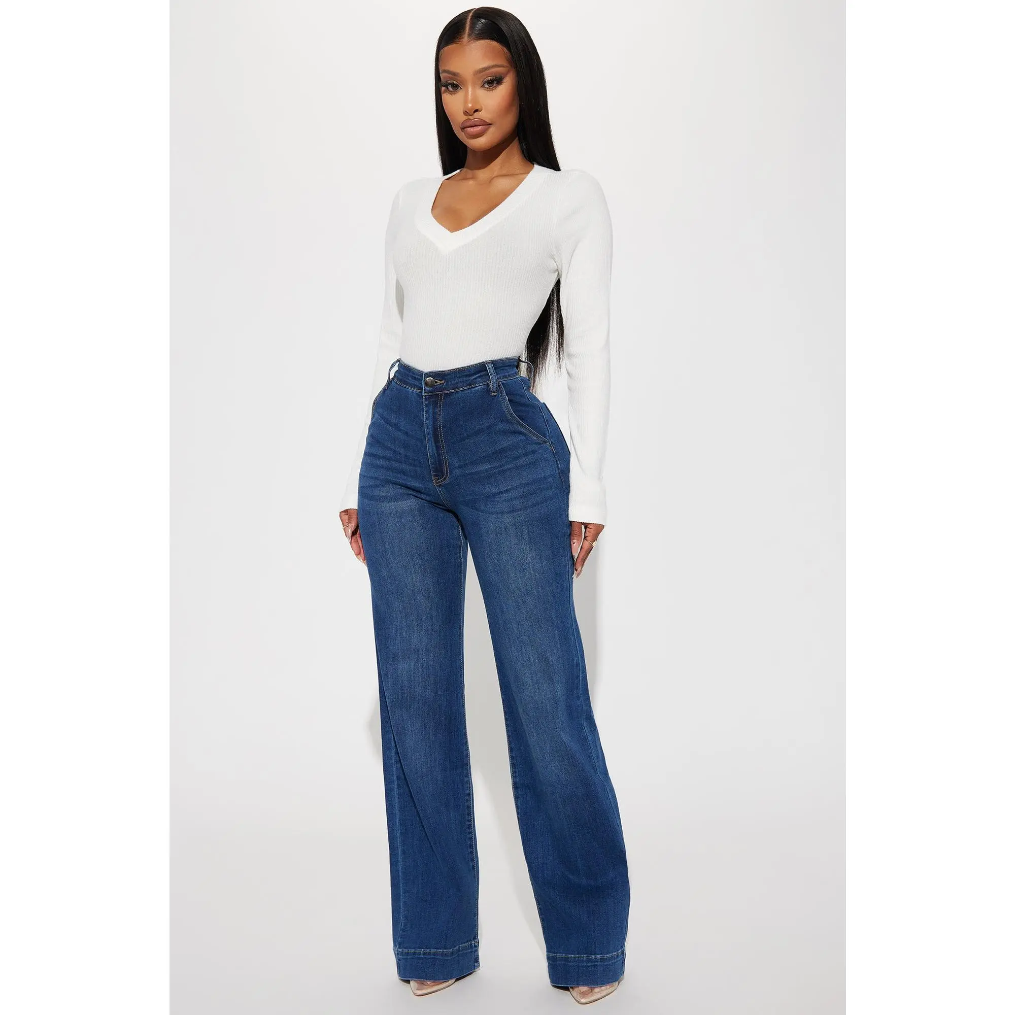 Margot Stretch Trouser Jeans - Dark Wash
