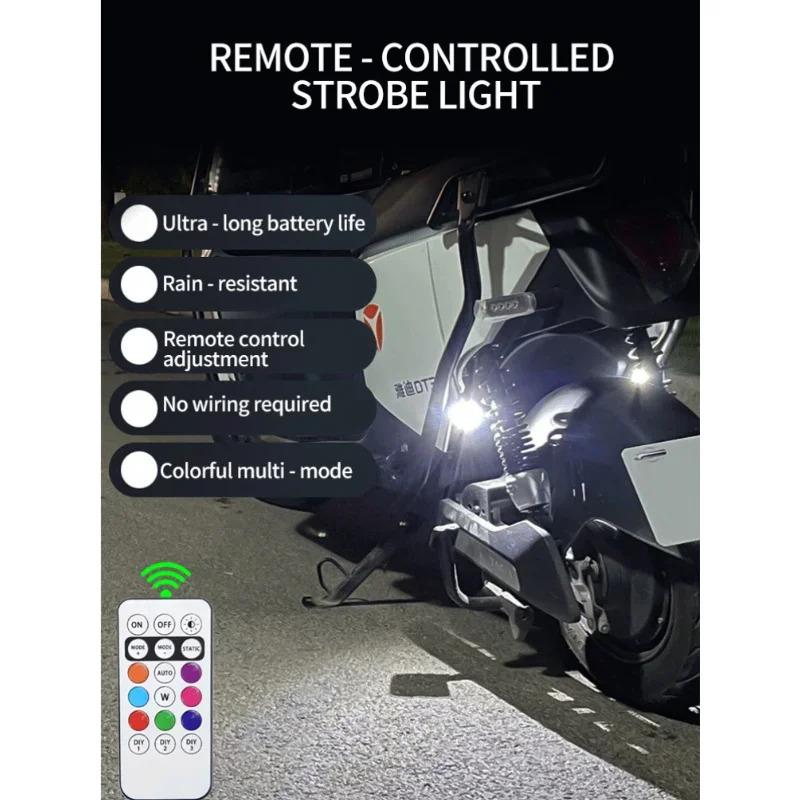 Wireless LED Strobe Lights Car Decor Atmosphere Light Warning Lights RGB Led Aircraft Strobe Lights Car Motorcycle LED Lights