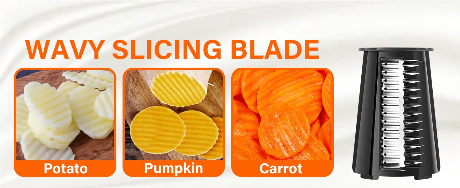 Rotary Cheese Grater with Handle, 5 Well-Designed Blades, Strong Suction Cup Base, Kitchen Utensils Vegetable Slicer Dicer Fruit Vegetable Slicer Gadgets Kitchen