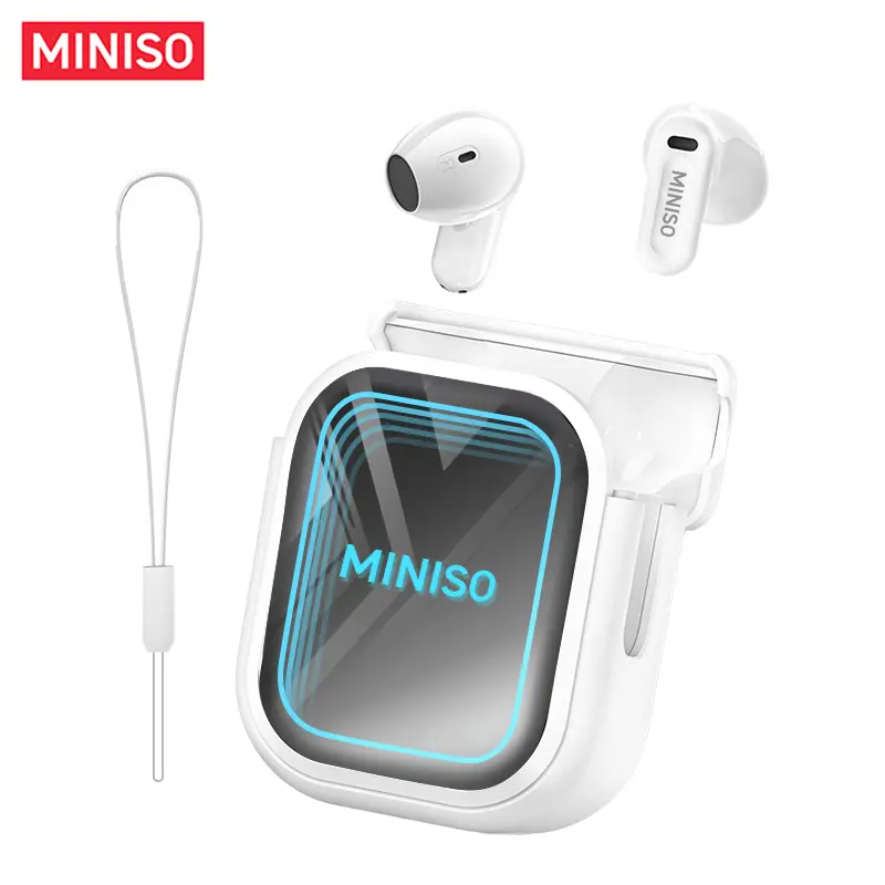 MINISO MS109 TWS Portable Bluetooth 6.0 Earphones, In-Ear Wireless Headphones with Built-In Microphone, High Fidelity Sound, Waterproof, for Sports, Office, Bluetooth Music & Calls, Portable Earphones, Tws Earphones