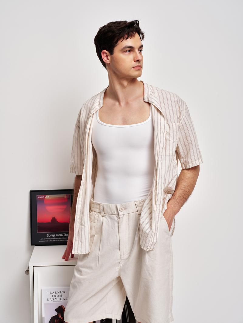 Nebility Men’s Lightweight Shapewear Sports Vest – 3D Seamless Compression Tank, Comfortable, Breathable & Odor-Resistant for All-Day Wear