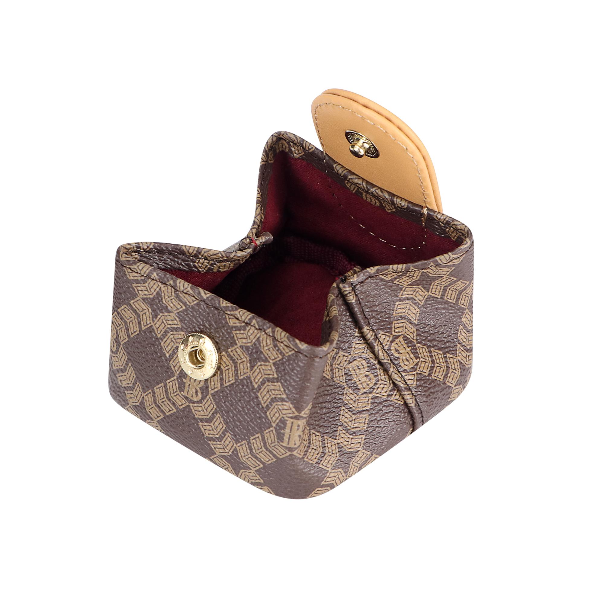 Royal Bagger Mini Lychee Pattern Coin Purse, Solid Color Buckle Key Earphone Storage Bag, Casual Change Pouch for Daily Use 1603 SpringStatements