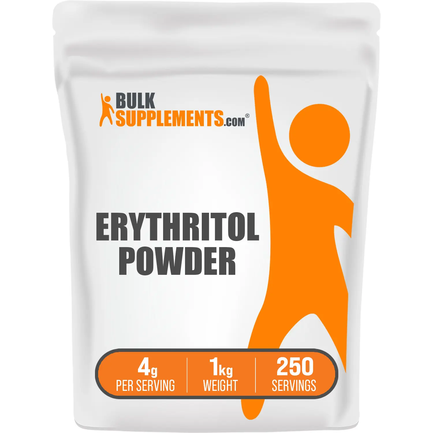 BulkSupplements Erythritol Powder - Sweetener - Granular Sugar - Natural Alternative - Baking - No Flavor - 1kg - 4g of per Serving