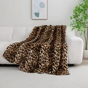 Naviliving Premium Leopard Print Blanket Lightweight Cozy for All Seasons Suitable For Bedrooms Sofa And Offices Summer Air Conditioning Blanket