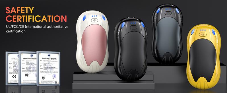 Rechargeable Hand Warmers,10000mAh Quick Heating Pocket Heater, Reusable Electric Hot Hands for Outdoor/Camping/Skiing/Hunting/Golf, Perfect Valentine's Day Gift & Birthday Presents for Men Women