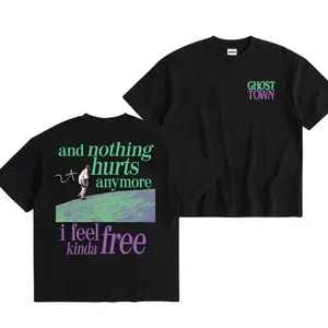 Ghost Town T-Shirt, And Nothing Hurts Anymore I Feel Kinda Free Sweatshirt, Vintage Hip Hop Graphic Hoodie, Rap Music Fan Gift