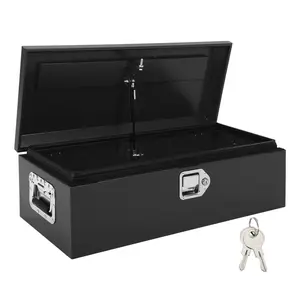 Garvee Truck Bed Tool Box 30x13x9.6 Inch Heavy Duty Steel Metal Tool Box for Truck Bed, Secure Storage Organizer, Waterproof Design, Gas Strut Lid, Orange Peel Finish for Pickup, RV, Trailer