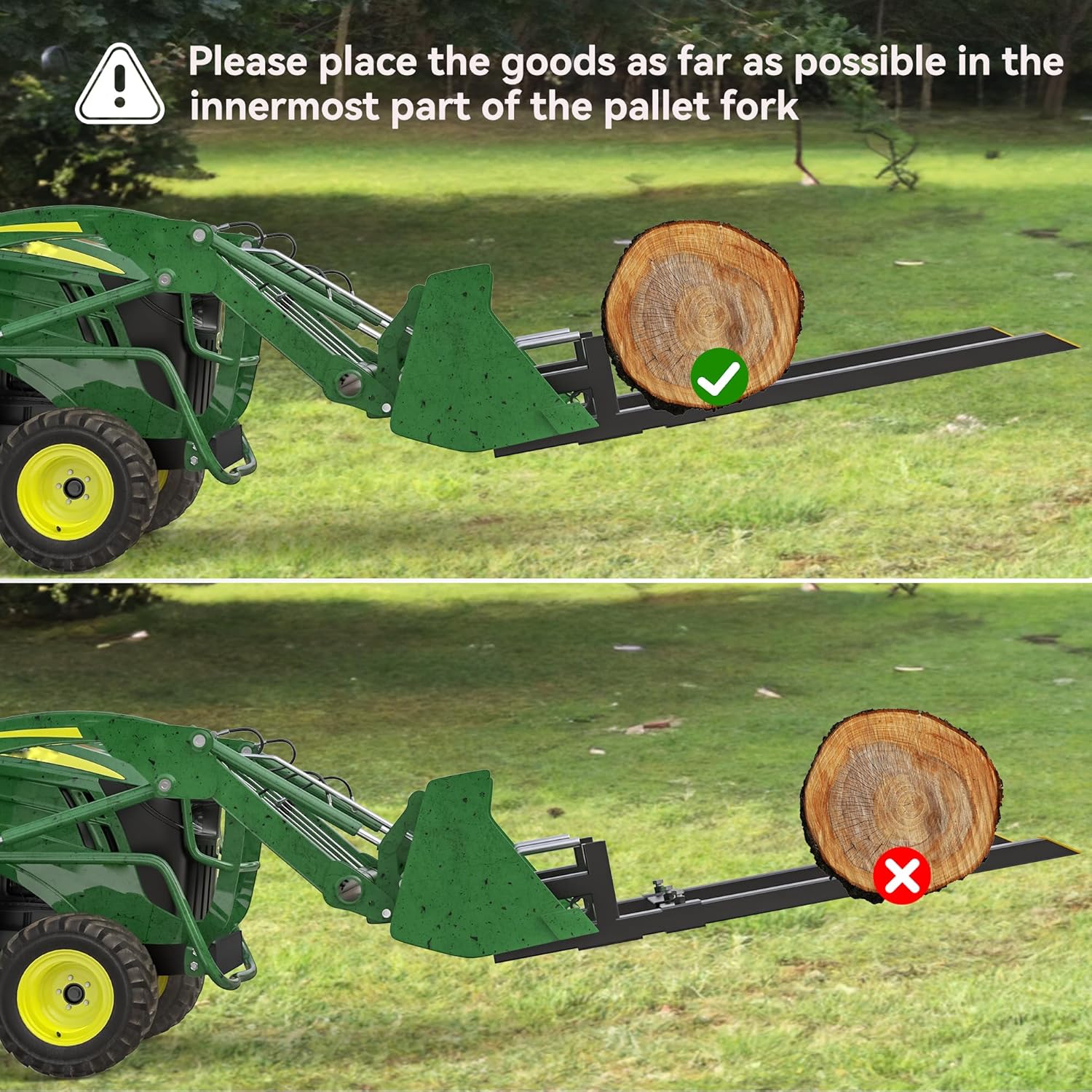 YITAMOTOR 43" 2000LBS / 60" 4000LBS Clamp on Pallet Forks Heavy-Duty Tractor Forks Compatible Tractor Bucket Forks for Tractor Attachments, Skid Steer, Loader Bucket Durable