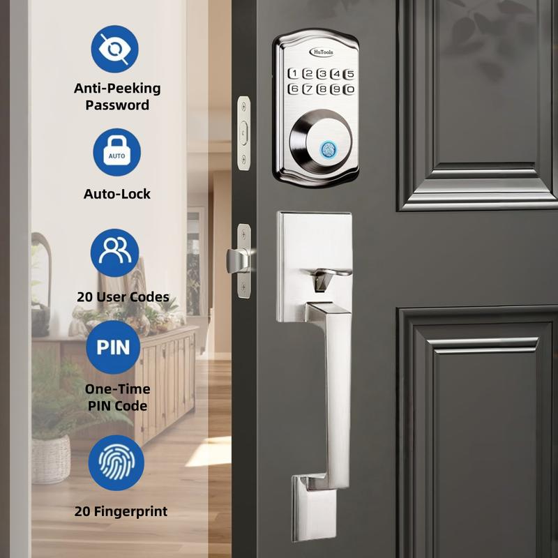 ZOMOSS smart door lock - anti peeping keyboard, automatic locking function, easy installation - perfect home security guarantee, upgraded home security | modern design | easy to install lock