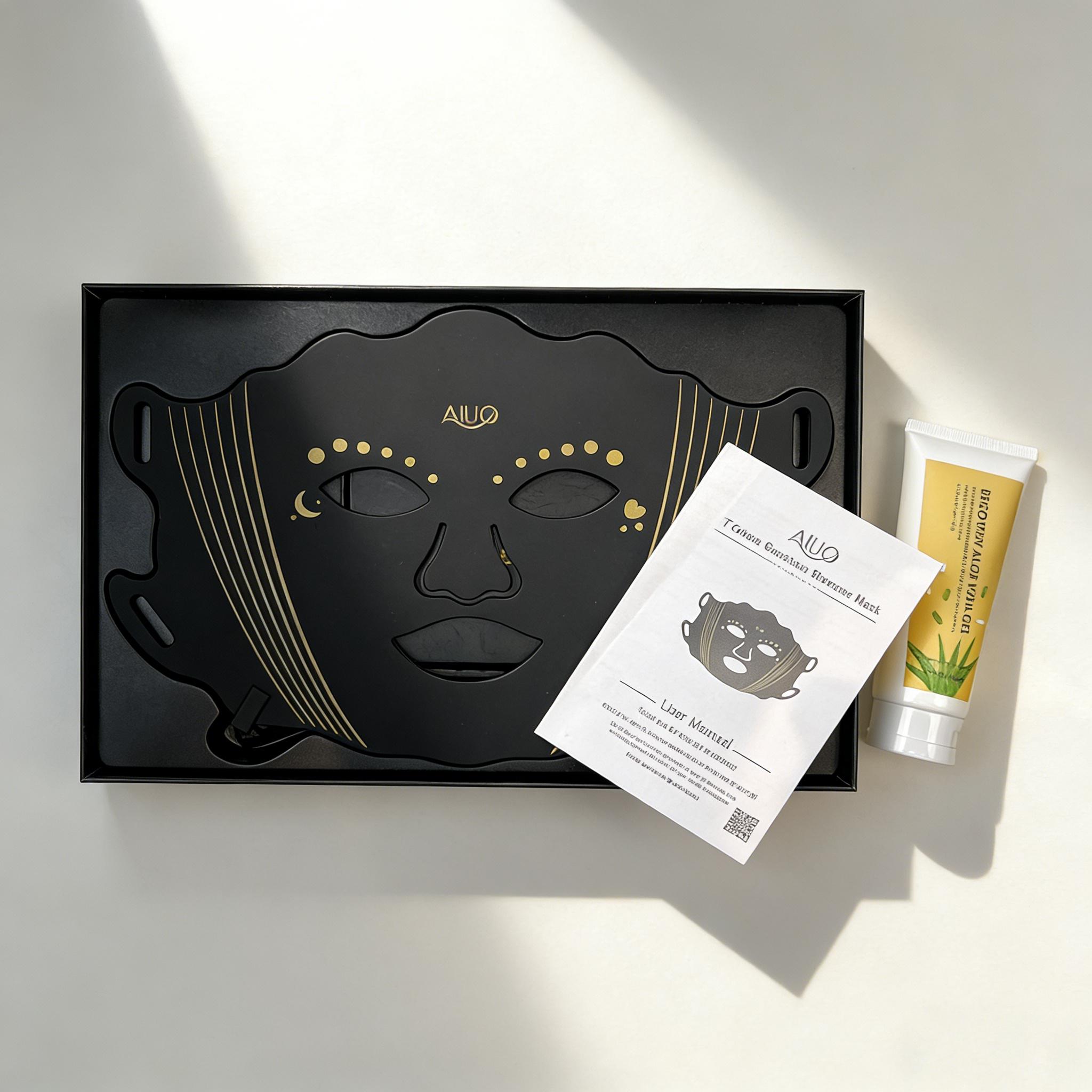 AIUO Upgraded 7-Color LED Light Therapy Mask Wireless Rechargeable Facial Care Device Red Light Multi-Mode Skincare Daily Beauty Routine Gift for Women Valentine's Day Gift