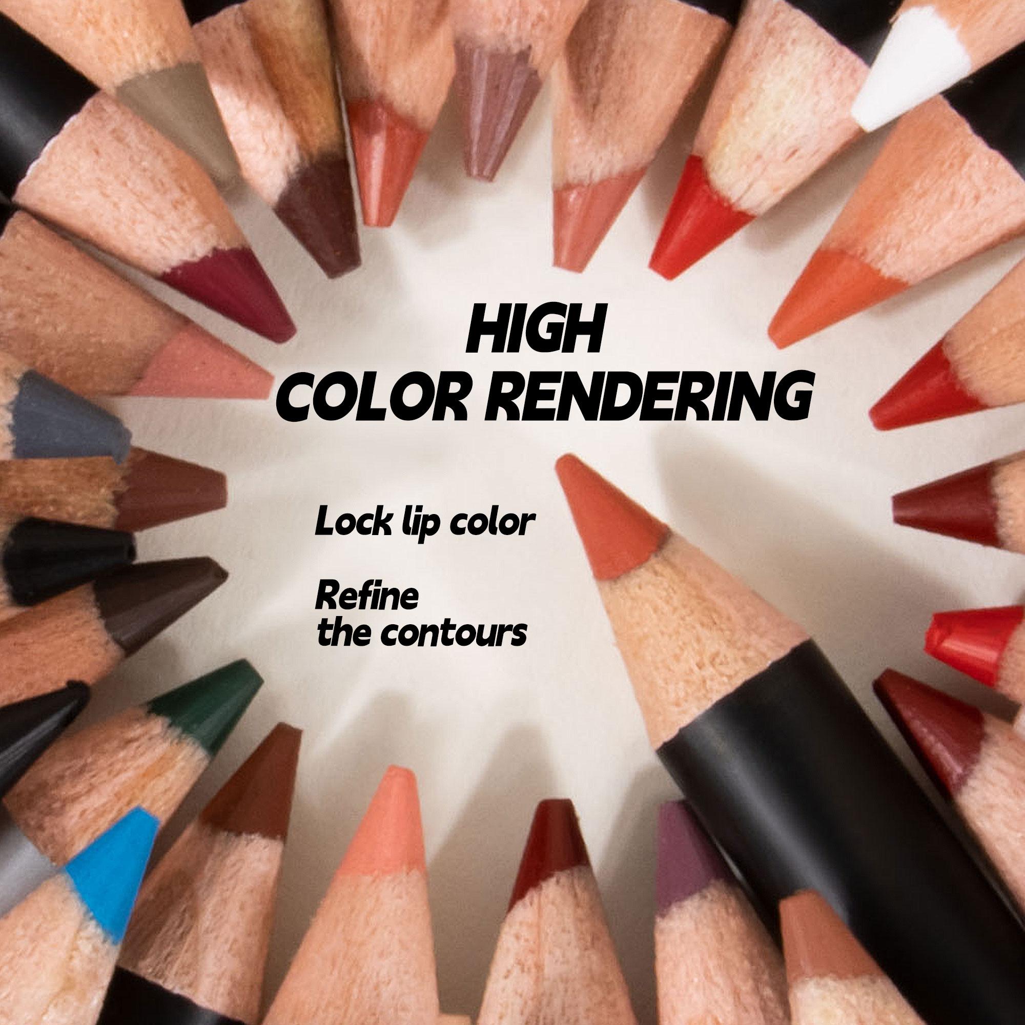 From Lips to Brows to Eyes, 30-Piece Multi-Color Makeup Pencil Set, 20 Lip Liners + 5 Brow Pencils + 5 Eyeliners for Daily Makeup