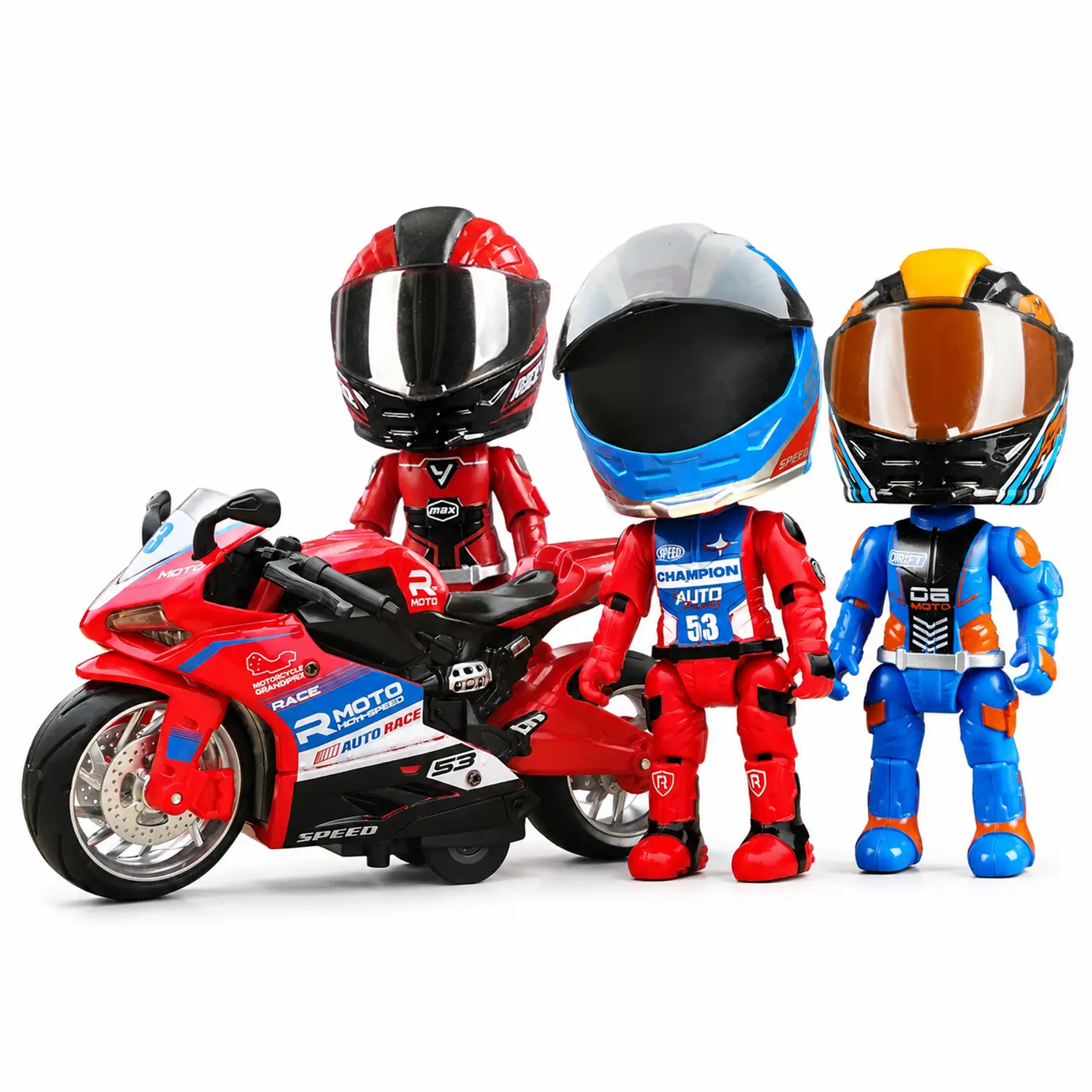 Alloy Motorcycle, Alloy Rider Model Figure - Transformable Race Car Driver Toy with Articulated Joints, Motorcycle Doll, for Collecting, Display
