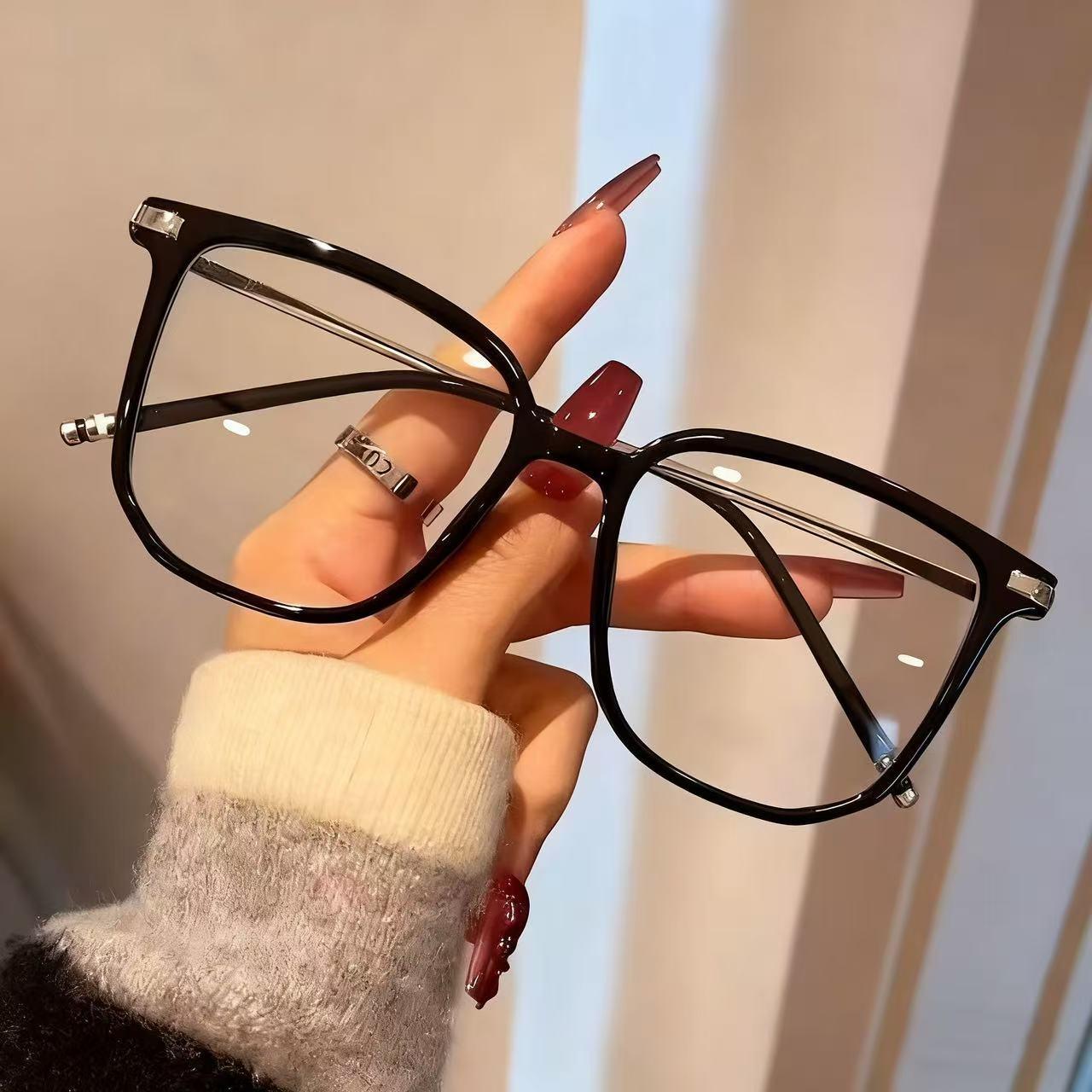 2026 Y2K Retro Square Tortoise Shell Frame Glasses Stylish Unisex Lightweight Casual Style for Work Daily Use TR & Zinc Alloy Decorative Lens