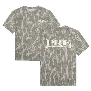 PRE Paper Route Empire Mossy Oak Bottomland Camo T-Shirt – Original Hunting Style Tee for Men & Women, Fanmade Design, Polyeste Material