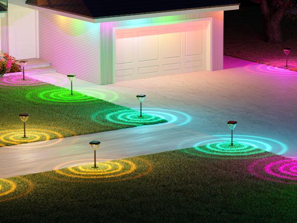 Linkind Smart Solar Pathway Lights – Bright Color-Changing Outdoor Lights with App Control for Yard & Garden
