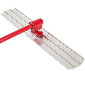 GARVEE Bull Float Magnesium Concrete Float, 36 x 8" Round End Concrete Float Tool Cement Tool, Concrete Kit Bull Float with 4 Float Handle Bracket Concrete Tools Finishing（RED）