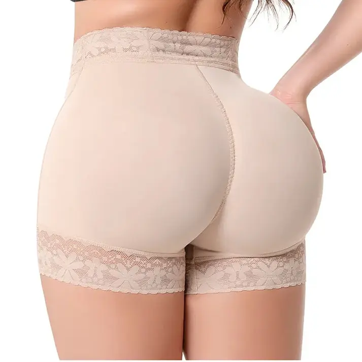 Colombian Butt-Lifting Short | High-Compression Powernet with Lace & Silicone Bands | Invisible Glute Enhancement