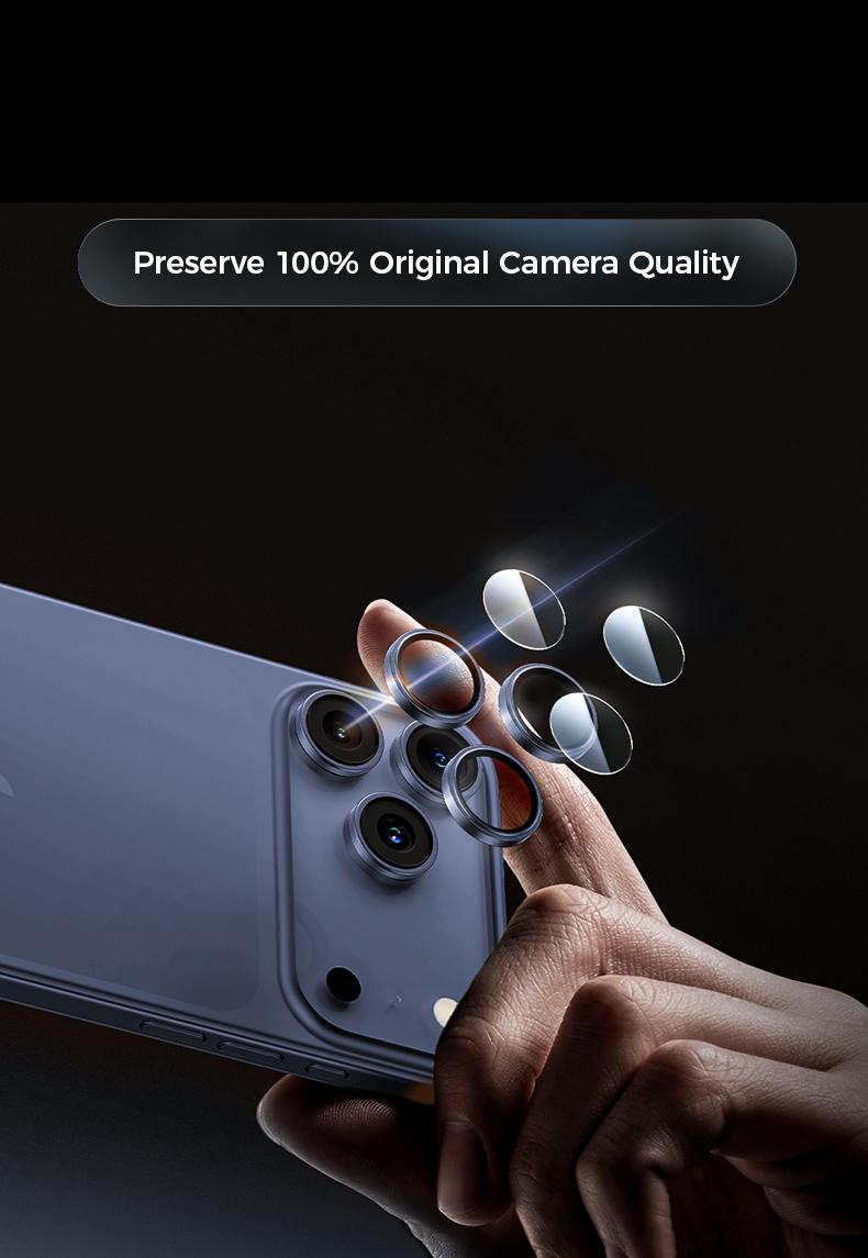 MAGIC JOHN iPhone Ultra Camera Lens Protector 99 Percent Transmittance Original Photo Quality Easy Installation Scratch Resistant