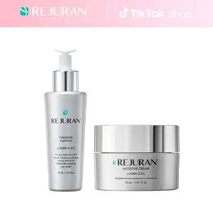 REJURAN Turnover Ampoule 1.01 fl oz & Nutritive Cream 1.69 fl oz - c-PDRN - Anti-Aging Face Serum for Firmness, Radiance, Youthful Skin Korean Skin Care