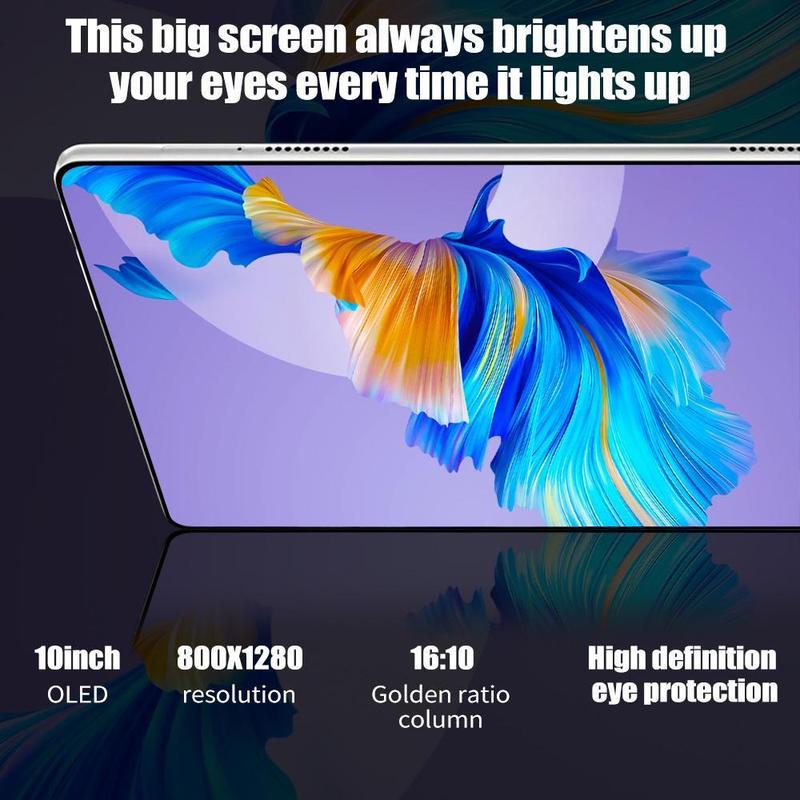 2025 upgraded 10.1-inch Android tablet - 32GB storage, 5000mAh battery, dual SIM, 5MP+13MP camera, tablet with keyboard, mouse, stylus and case