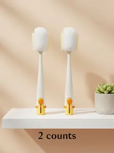 （2Packs）5 in 1 Bottle Cleaning Brush Set,2026 New Multifunctional Water Bottles Cleaner Brushs,Portable Long handle ,waterbottle brushHandle Bottles Scrubber for Cup Lids,Hard Bristle Sponge Head Bottle Brushes