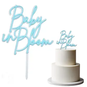Baby in Bloom Double Layer premium acrylic cake topper- 1 pack