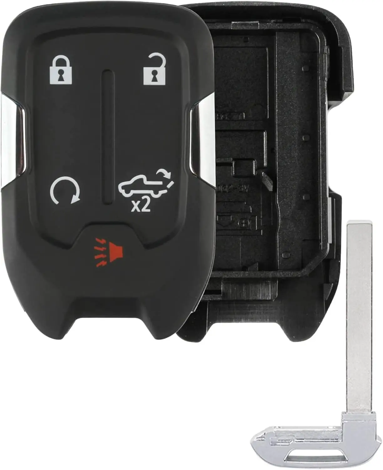 Fob Shell for GMC Sierra 2019-2022, Smart Remote Keyfob Shell Case Cover Replacement for Chevy Silverado GMC Sierra 2019-2022 HYQ1EA HYQ1ES