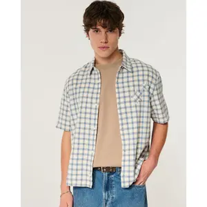Hollister Boxy Star Applique Check Pattern Shirt