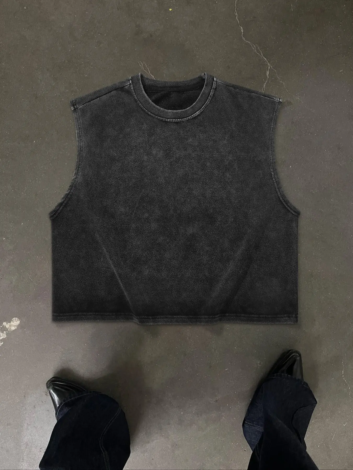 Men's Solid Color Washable Back Label Crop Tank Top, Regular Fit Casual Comfy Sleeveless Top for Daily Wear, Men's Clothes for All Seasons, Menswear, Sleeveless Plain Classic, Tanks Tops