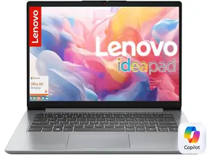 Lenovo IdeaPad Slim 1i 14.0" HD Laptop, Intel Celeron N4500, 4GB RAM 128GB eMMC Storage, 1 year Microsoft 365, Webcam, Windows 11, Cloud Grey