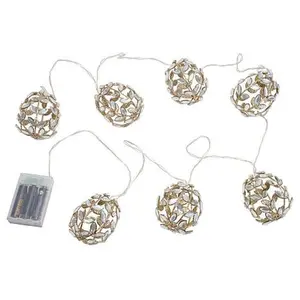 August & Leo 6' Acrylic Jewel Egg Light Strand with Timer