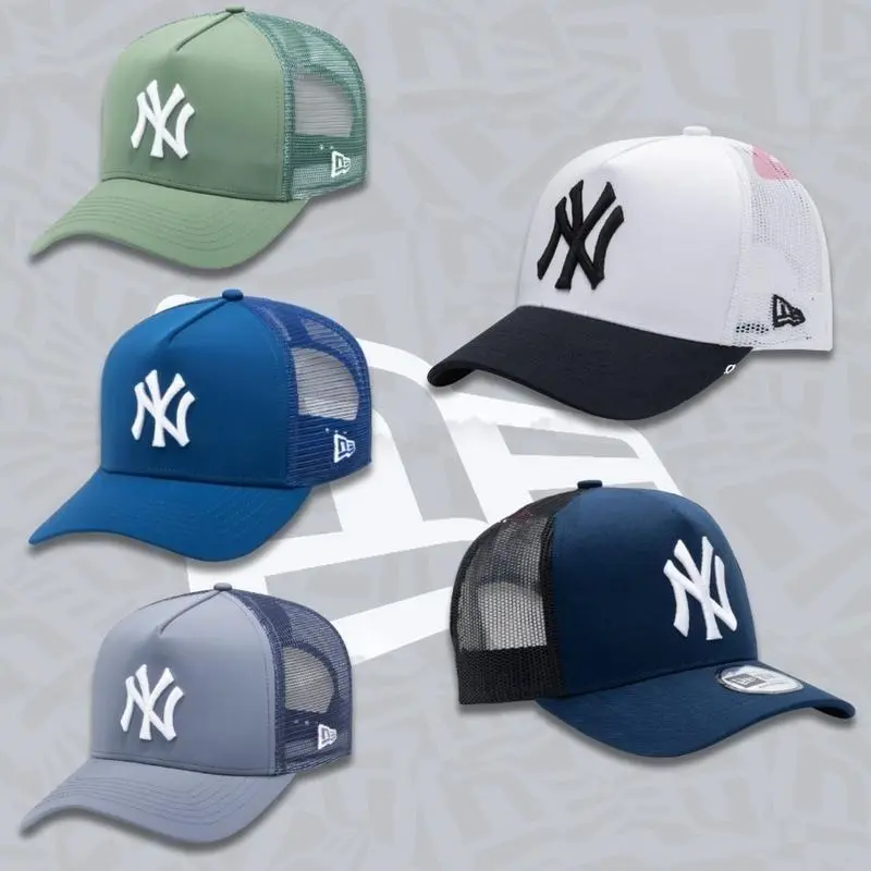🧢 NEW ERA NY Yankees Mesh Trucker HAT - Stylish Breathable Summer Baseball Cap for Men & Women, Lightweight Snapback Design, Perfect Streetwear Accessory for Daily Comfort and Style! 🧢