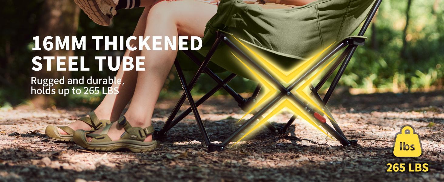 Naturehike Seastar Oversized Padded Camping Chair - Adjustable 2-Position Fold Chair with Side Pocket & Carry Bag, Supports 265 lbs portable folding outdoor camping accessories dealsforyoudays