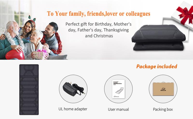 Snailax Full Body Vibration Massage Mat with Heat 10 Motors 2 Pads Adjustable Relaxing Gift for Bed Sofa Chair Deep Massage Experience New Version Snailax Full Body Vibration Massage Mat with Heat 10 Motors 2 Pads Adjustable Relaxing Gift for Bed Sofa Chair Deep Massage Experience New Version