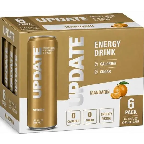 UPDATE 0 Sugar Energy Drink – Mandarin Flavor, 12 fl oz Can