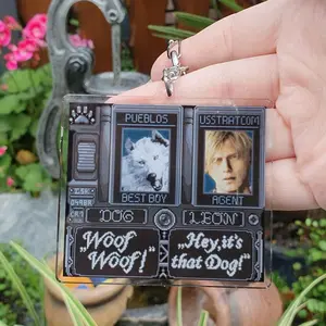 Leon Kennedy Keychain, Resident Evil Keychain, Pixel Art Keychain, Funny Keychain, Dog Keychain, Gift for Gamers, Acrylic, Bag Charm