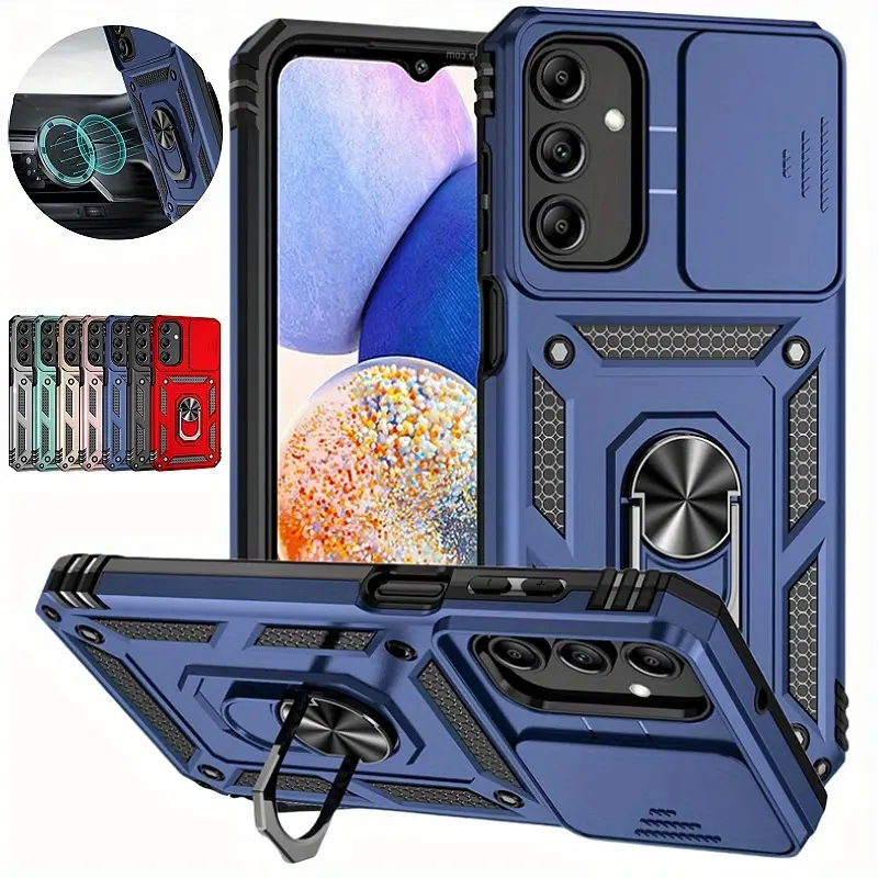 for Father's Day Armor Funda Slide Camera Lens Back Cover For Galaxy A16 A15 A14 A35 A36 S26 S25 S24 S23 S22 S21 Magnetic Ring Stand Protect Cover Casing,Halloween,Stickers,iPhone,Case, Smartphone, Cellphone, Protection