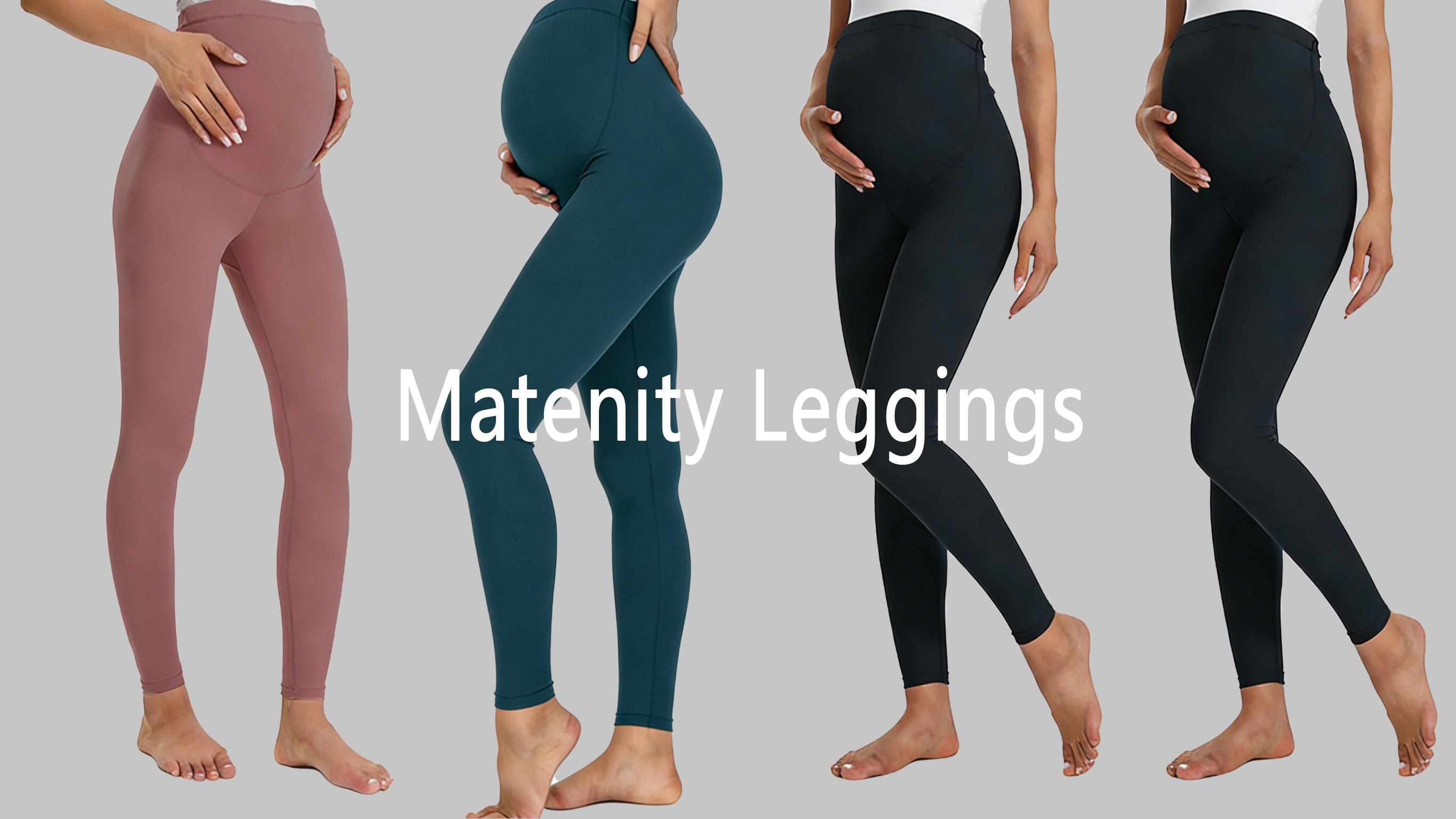4 Packs Women's Maternity Leggings Over The Belly HighWaisted Yoga Workout Pregnancy Pants Activewear in Multiple Colors for Women