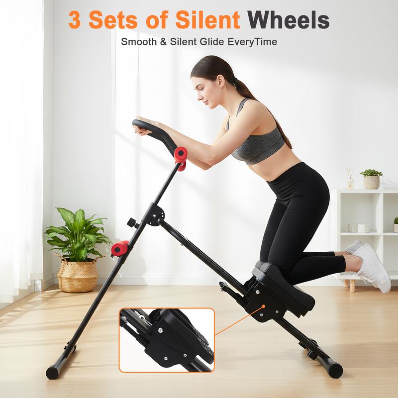 Home Gym Ab Trainer Machine Foldable Adjustable Full Body Workout with LCD Display for Versatile User Friendly Fitness Ideal for Home Use