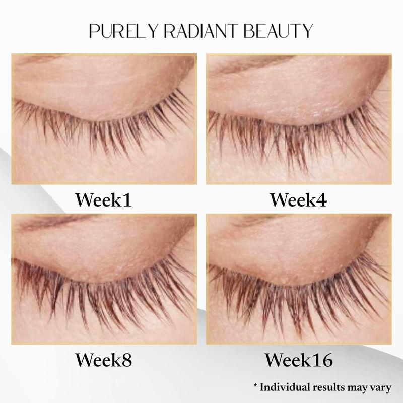 Purely Radiant Beauty Viral Lash & Brow Growth Serum – Organic, Vegan, Prostaglandin-Free – Thicker Longer Lashes – Castor + Rosemary Oil – TikTok Favorite- 75K+Sold