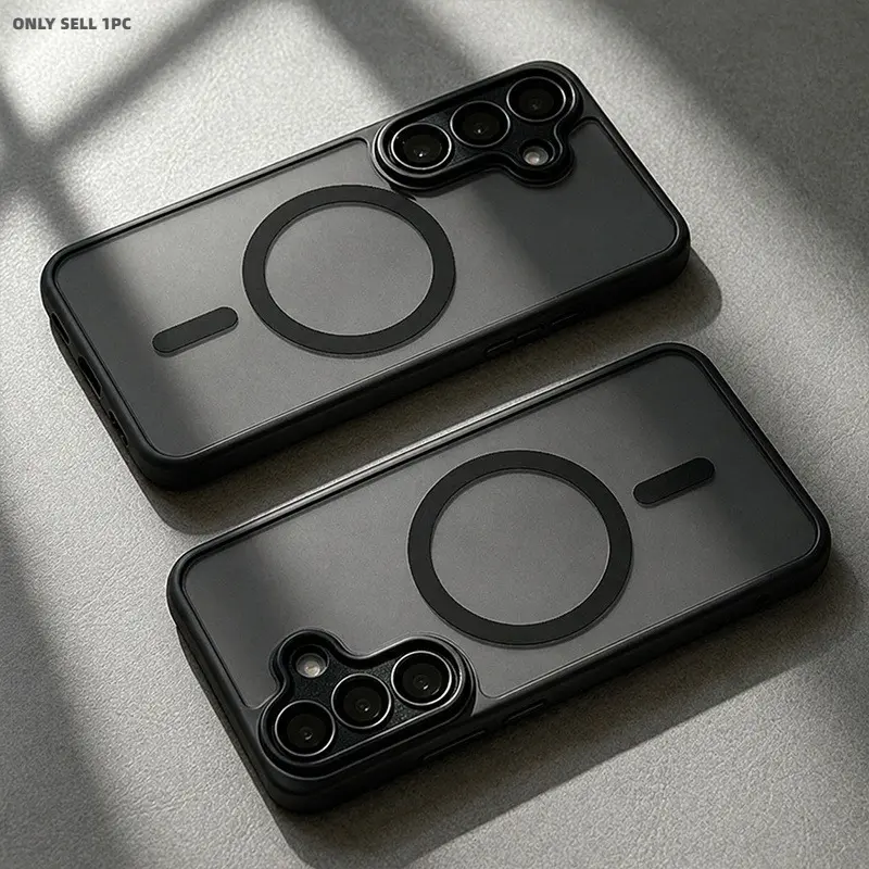 Luxury Matte Translucent Magnetic Wireless Charge Protective Phone Case Protection Compatible with Samsung A57 A37 A56 A36 A16 A17 A26 S26 Ultra S25 FE S24 Ultra S23 Ultra Series, with Camera Lens Protector, Perfect Holiday Mother'S D,Vintage,Skull,iPhone