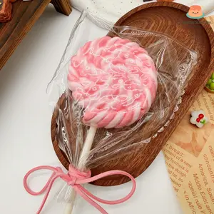 SquishyGlamToy Strawberry Milk Lollipop Squishy  Creamy Pink Swirl | Candy Style | Taba Squishy | Soft Slow Rising