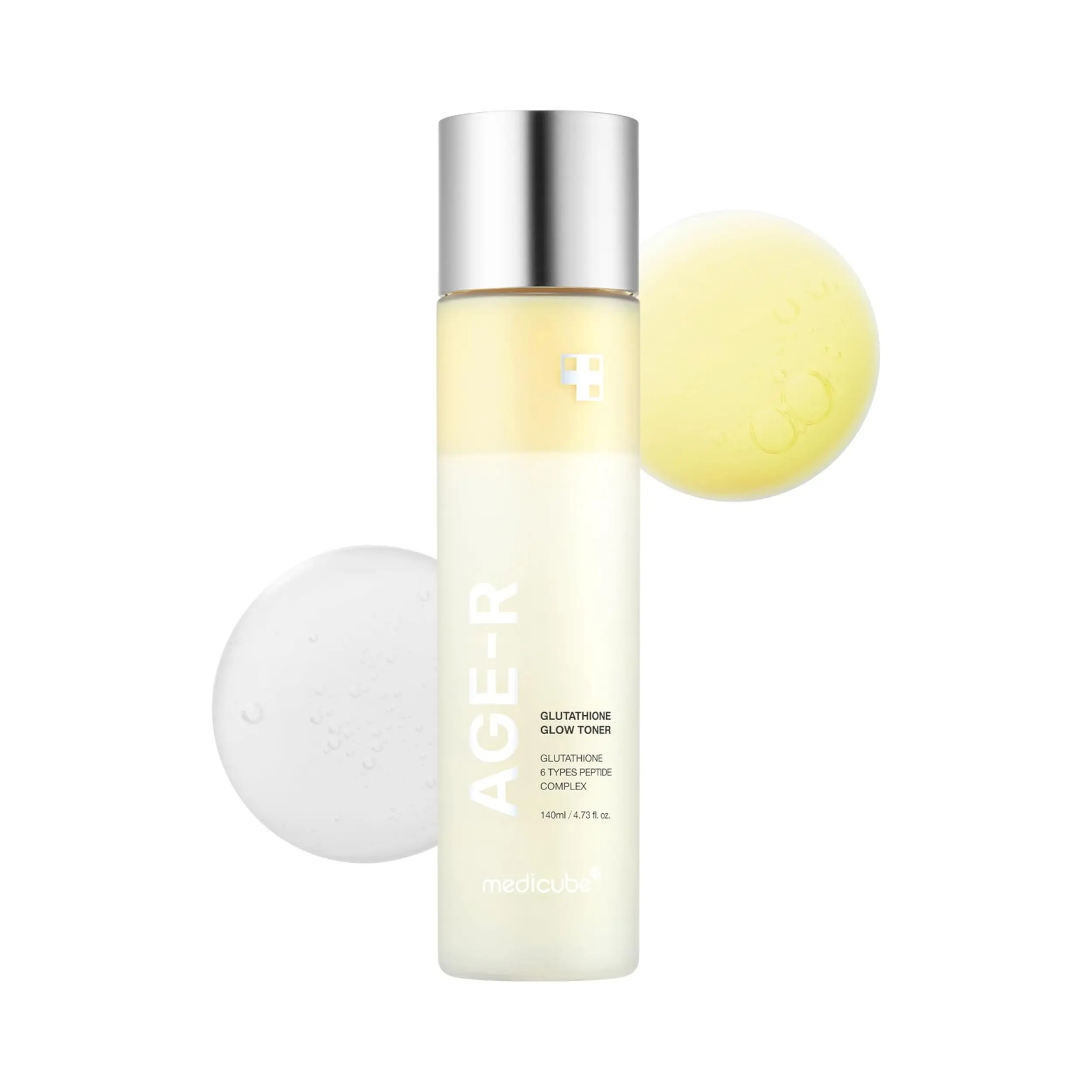 [Official Medicube Partner] AGE-R Glutathione Glow Toner 140ml -  Low-Irritation Double Layer Toner for Glass Glow Skin with Peptide, Even Skin Tone, Radiance, Hydration, Korean Skincare